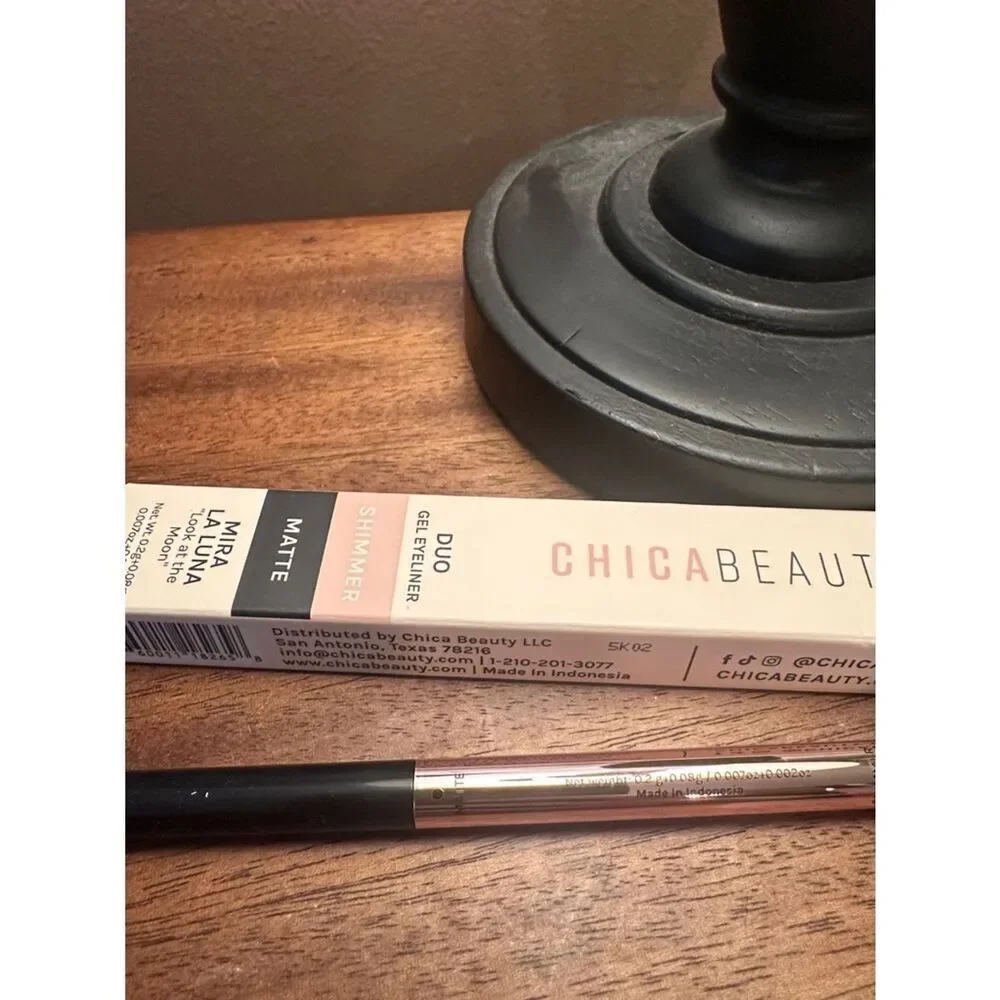 CHICABEAUTY Duo Gel Eyeliner - Shimmer & Matte (black) BNIB